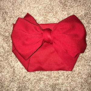 Large red bow headwrap